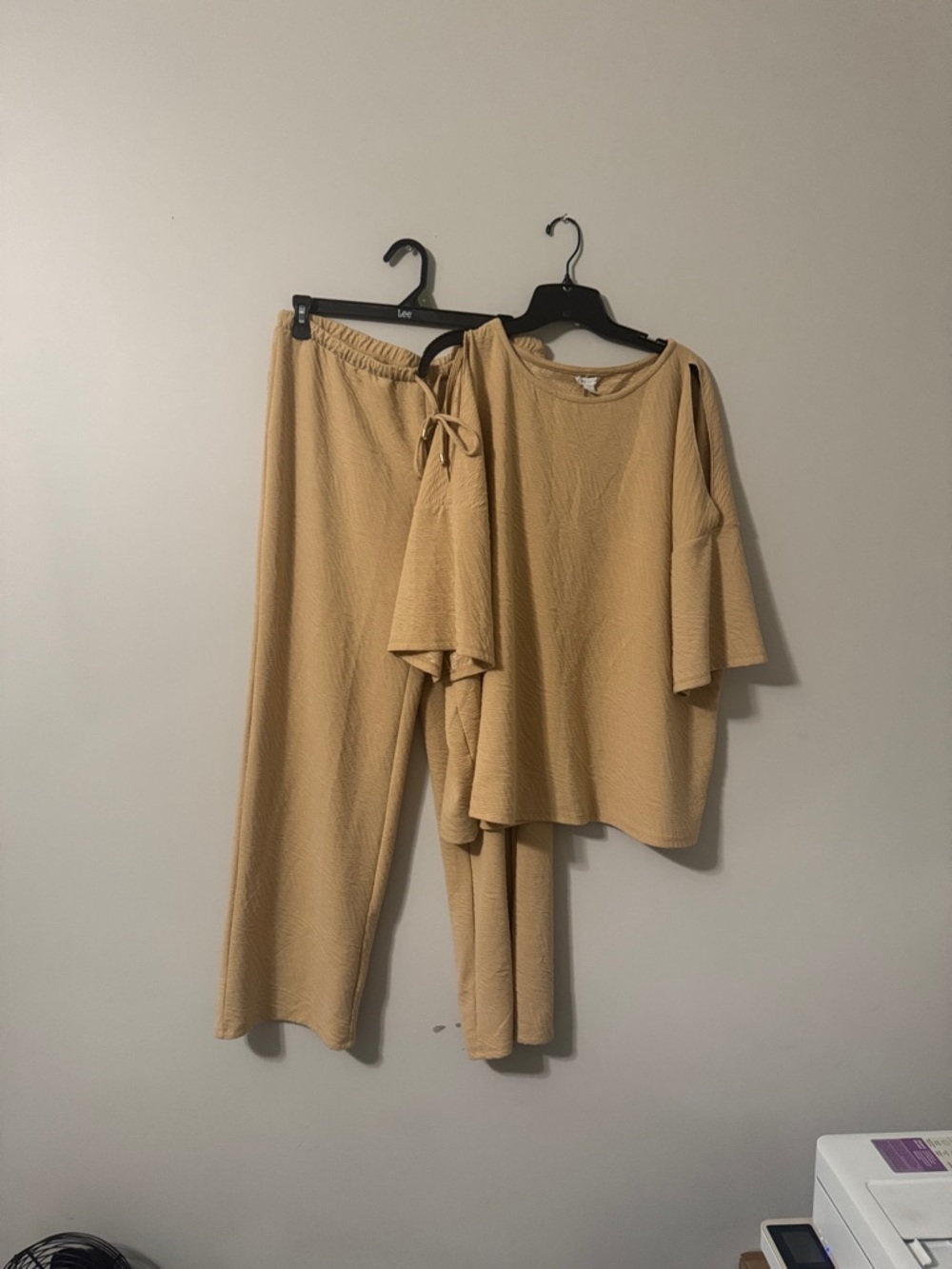 Cato Two-Piece Beige Lounge Set